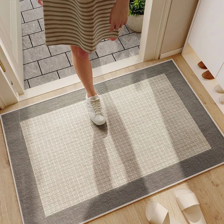 gray indoor doormat