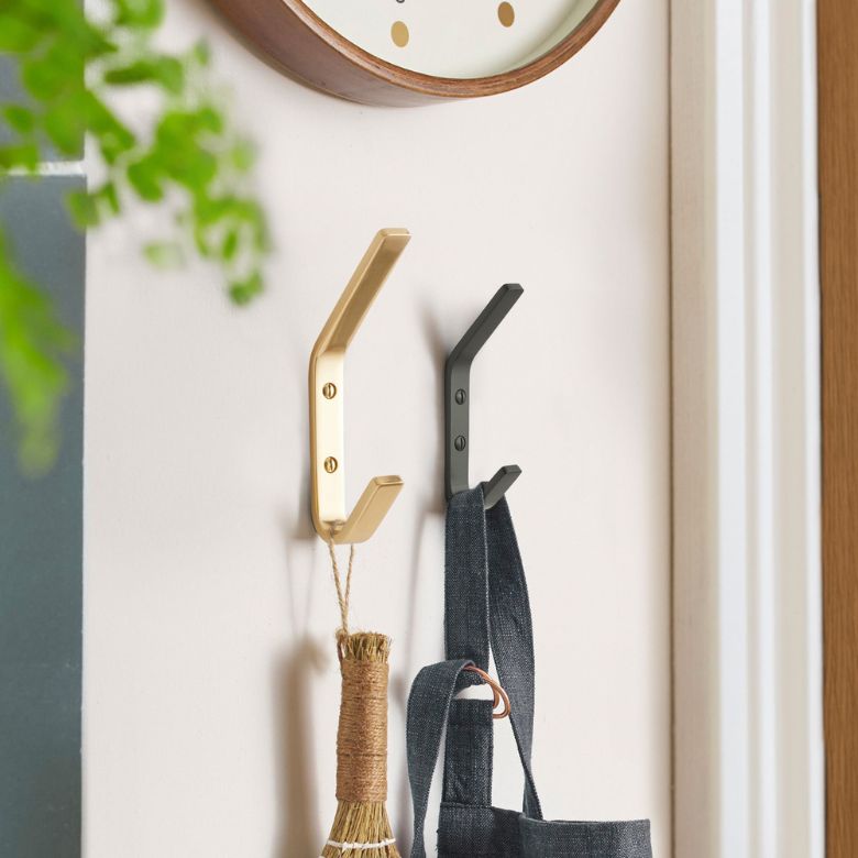 black and gold wall j hooks
