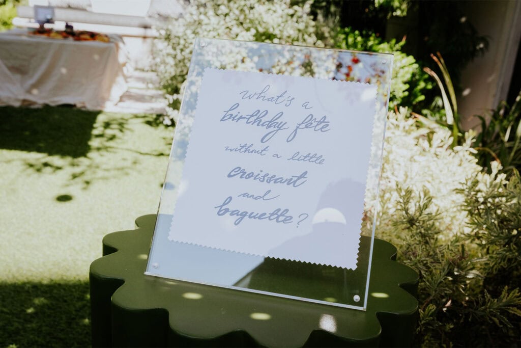 kids birthday party ideas, signage for a sweet french-inspired theme