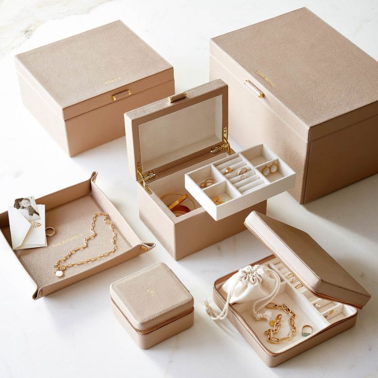 foil debossed leather jewelry cases