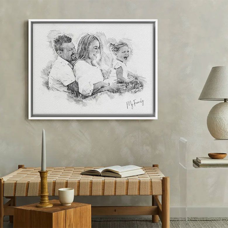 Horizontal Sketched Art Canvas