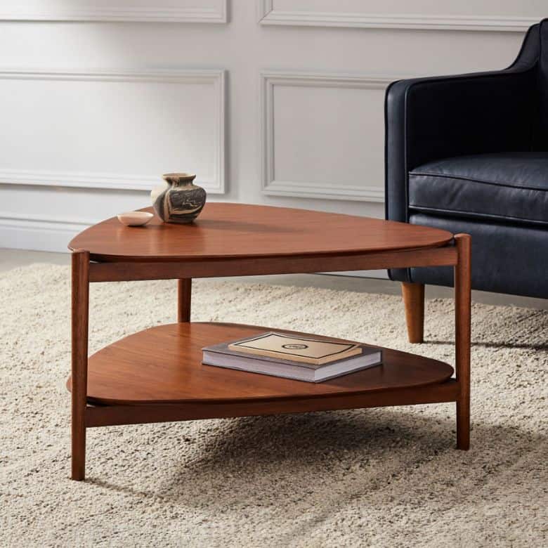 Walnut Retro Tripod Coffee Table