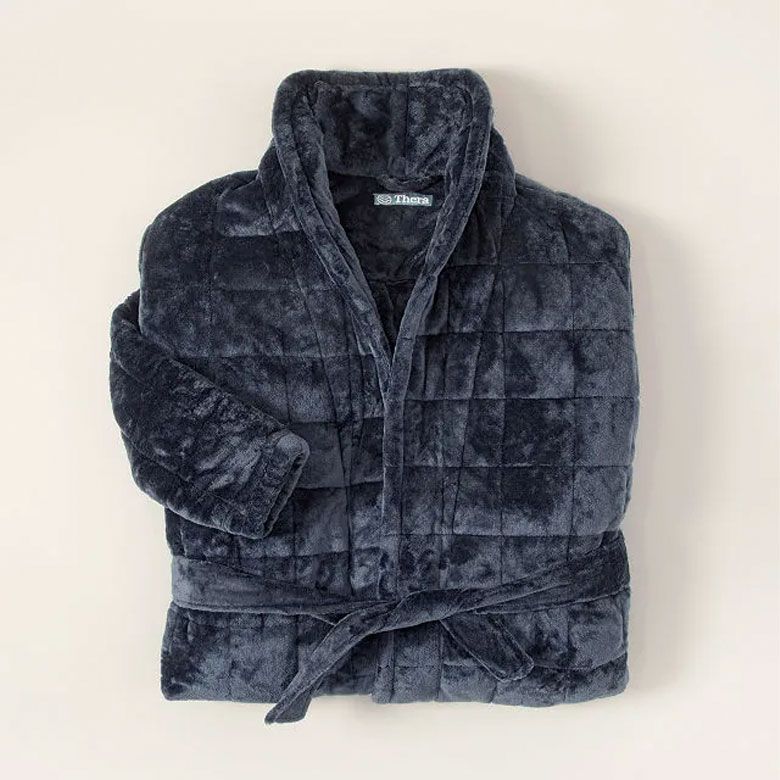Navy Weighted Relaxation Robe