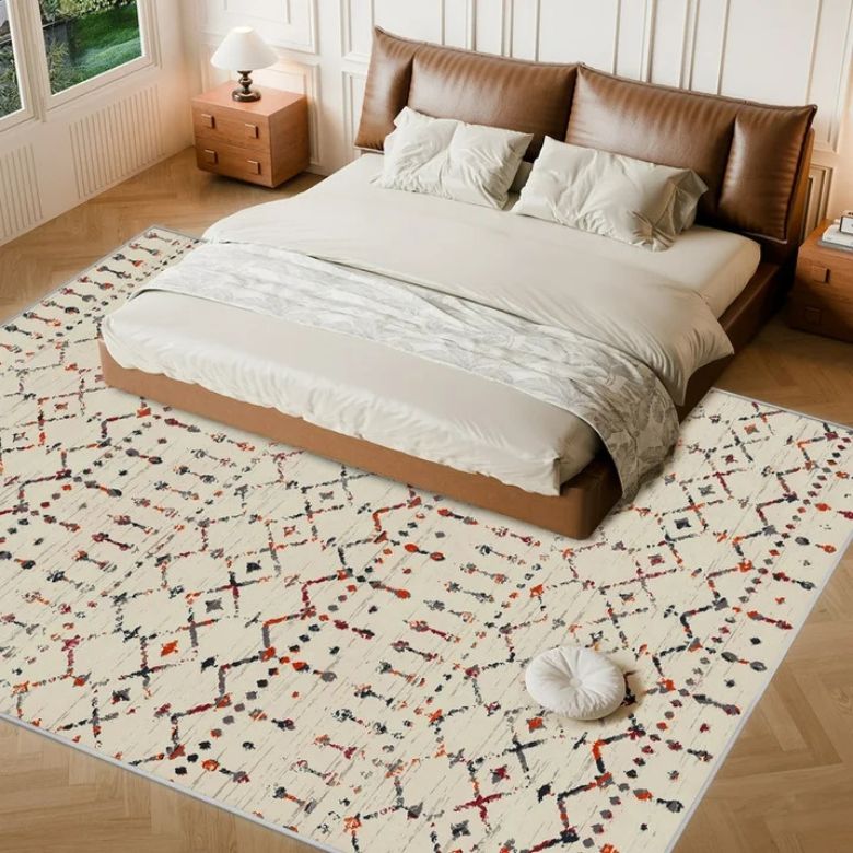 Multi-colored Bohemian Moroccan Area Rug