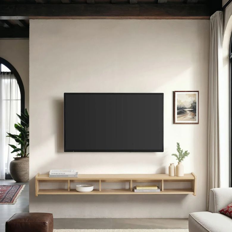 Floating Open Storage Wall Mounted TV Stand