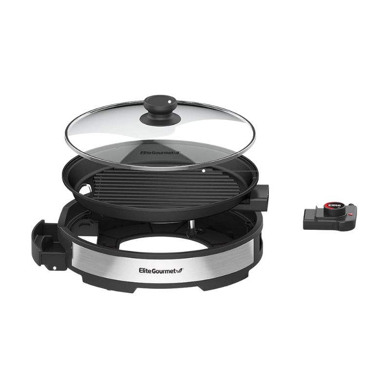 Indoor Electric BBQ Grill with Glass Lid