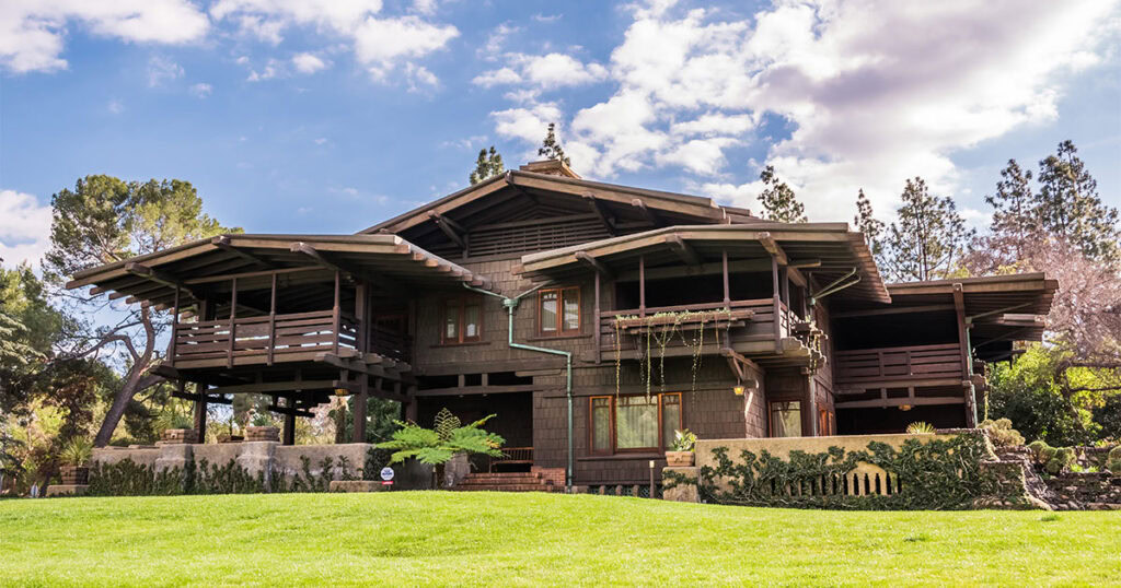 the gamble house from back to the future in pasadena, california