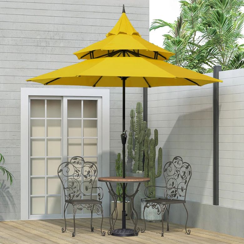 Yellow Pagoda Market Umbrella
