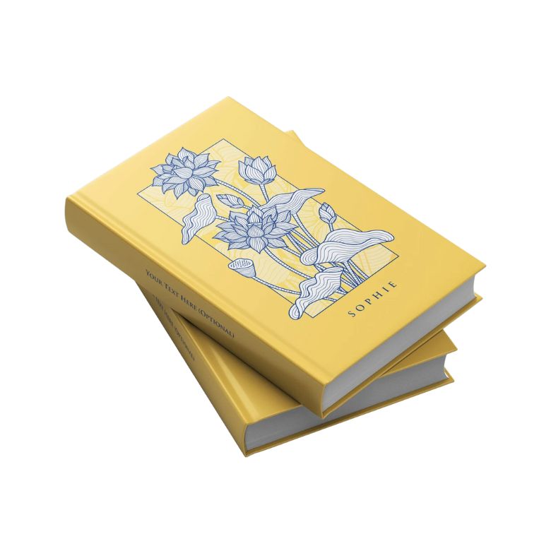 yellow personalized hard cover planner