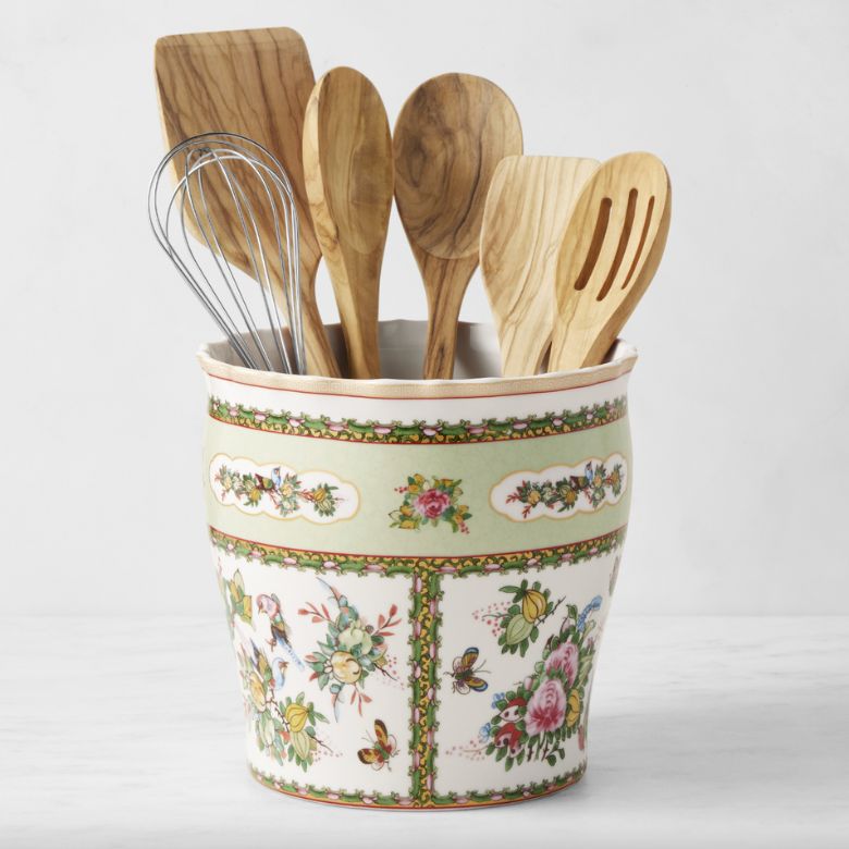 Rose Porcelain Utensil Holder