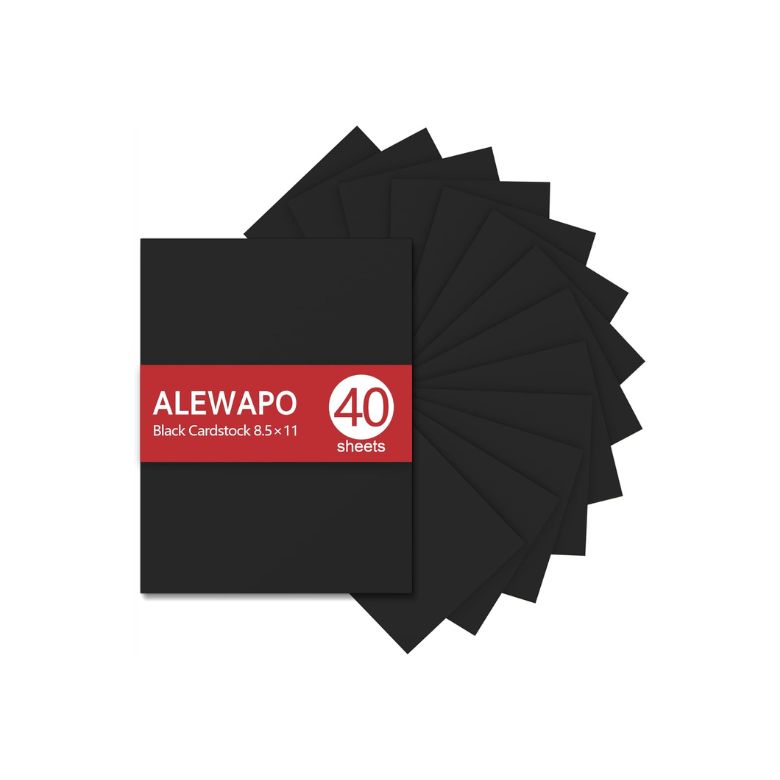 black cardstock paper