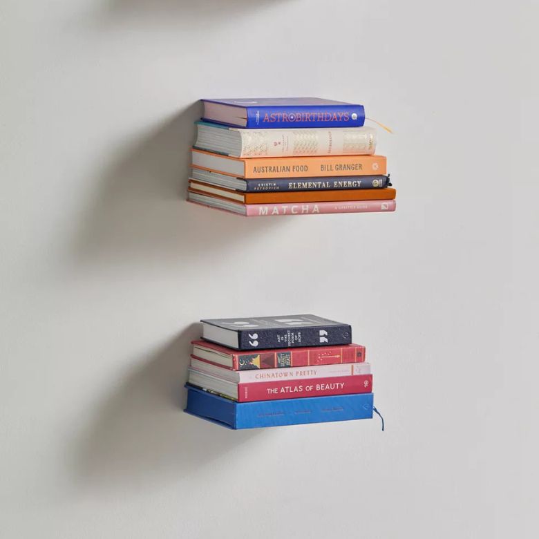 acrylic conceal wall-mounted bookshelf