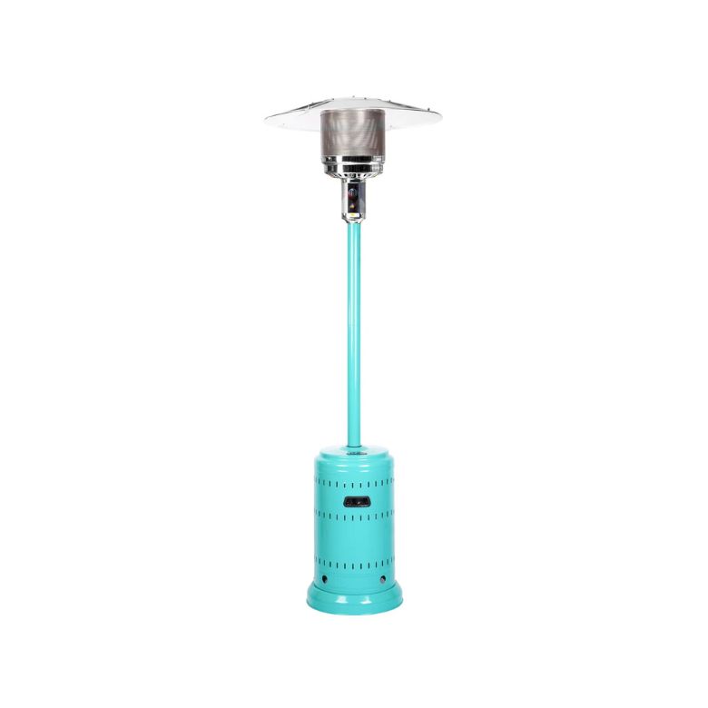 Aqua Blue Electric Patio Heater with Wheels