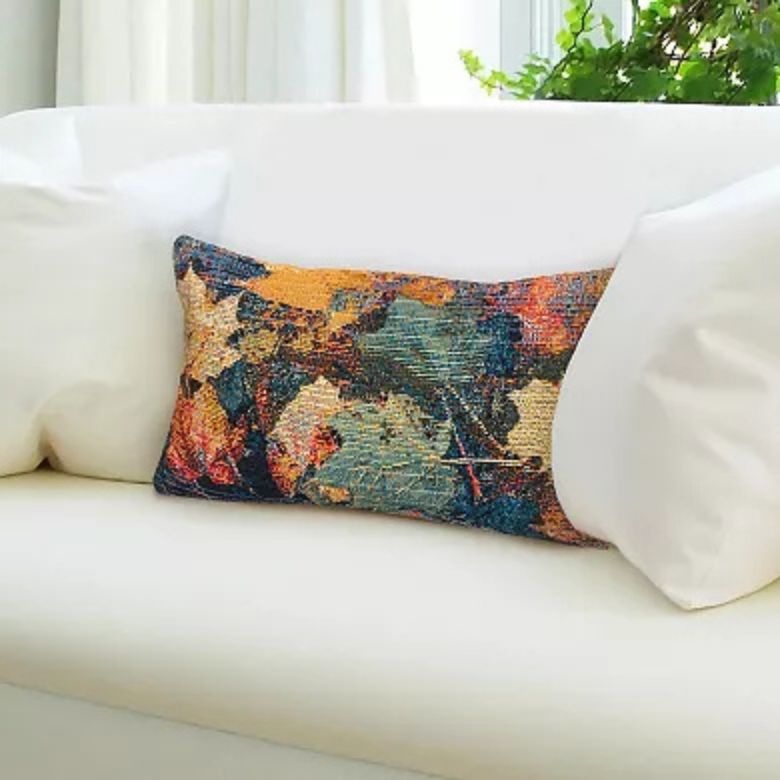 fall leaves indoor/outdoor throw pillow
