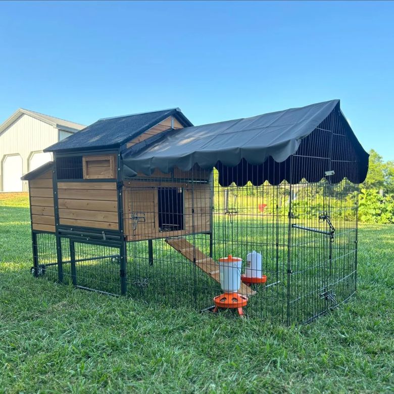 Large All-Steel Frame Mobile Chicken Coop