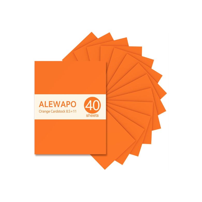orange cardstock paper