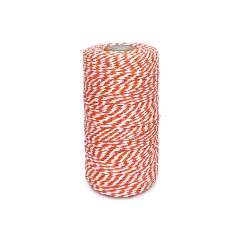 orange and white twine