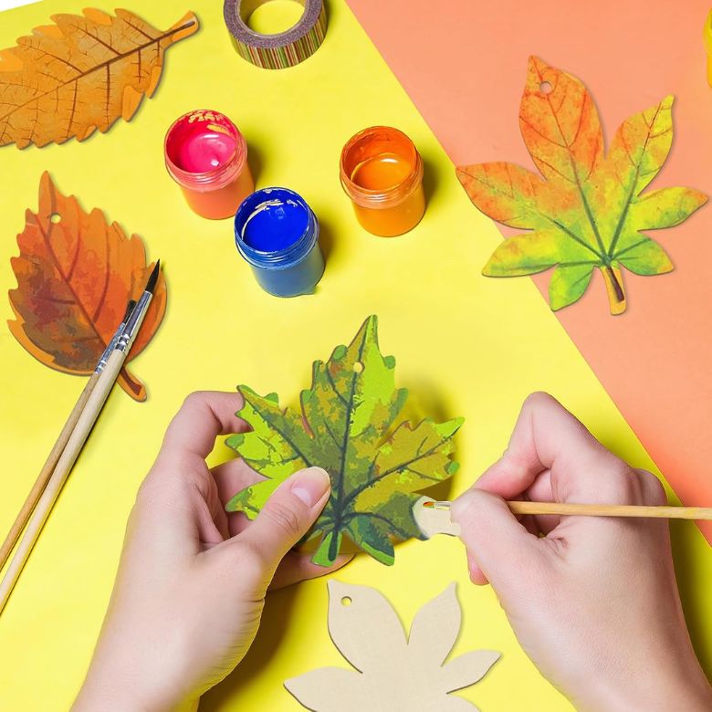 Paintable Wooden Fall Ornaments