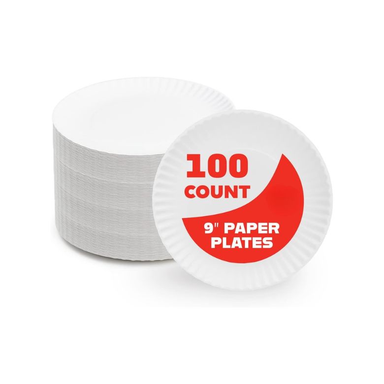 uncoated white paper plates