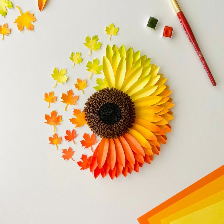 paper sunflower craft kit