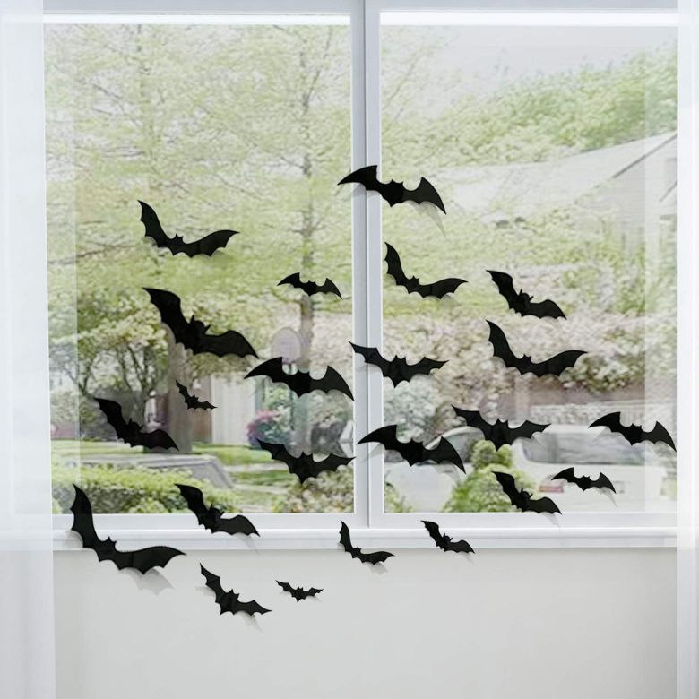 Halloween Bats Sticker Wall Decor