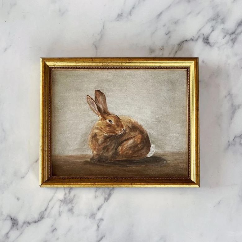 Bunny Rabbit Oil Painting