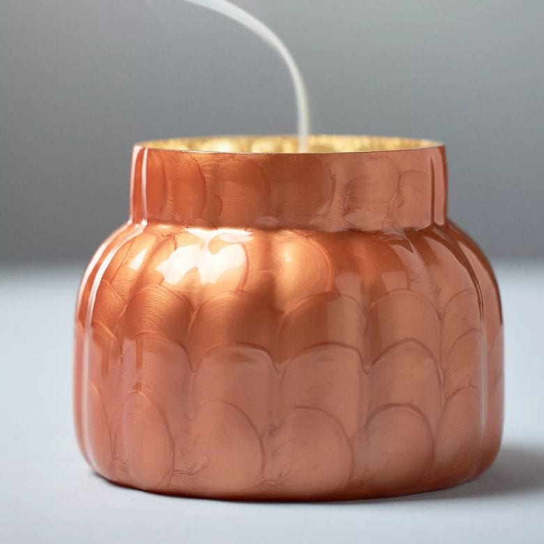 capri blue pumpkin clove candle in orange jar