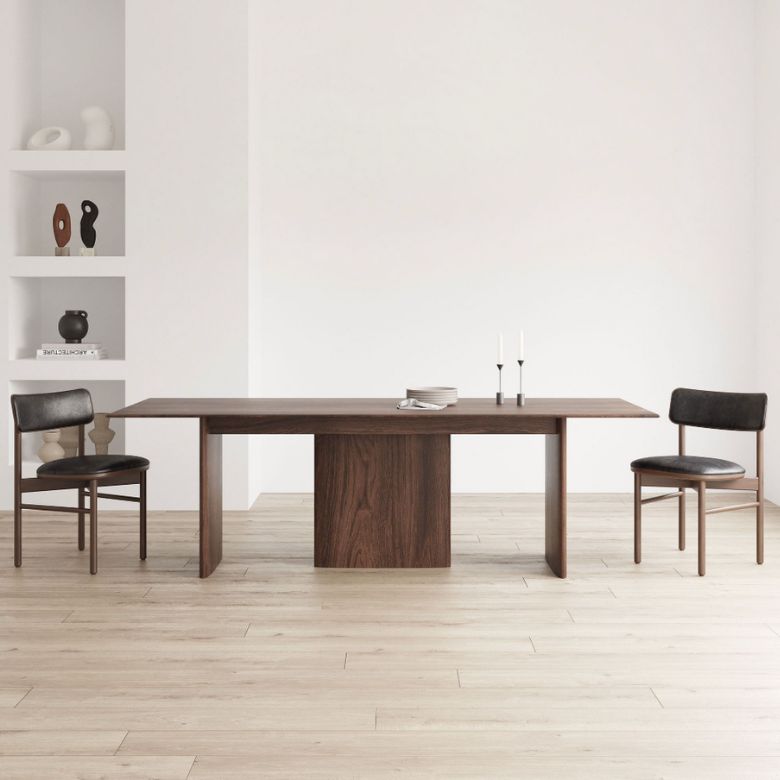 walnut communal dining table