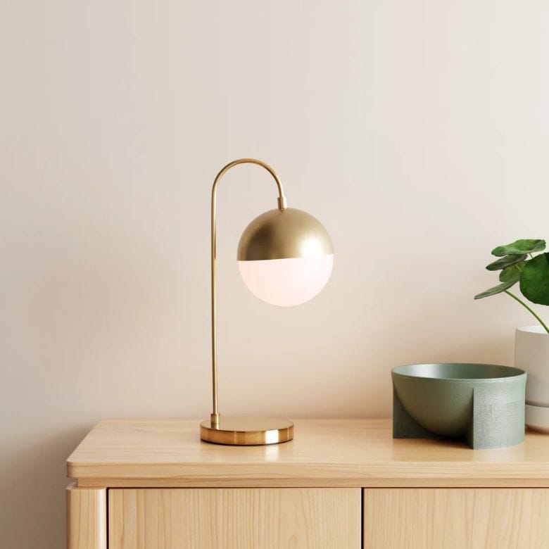 Brass Globe Desk Lamp