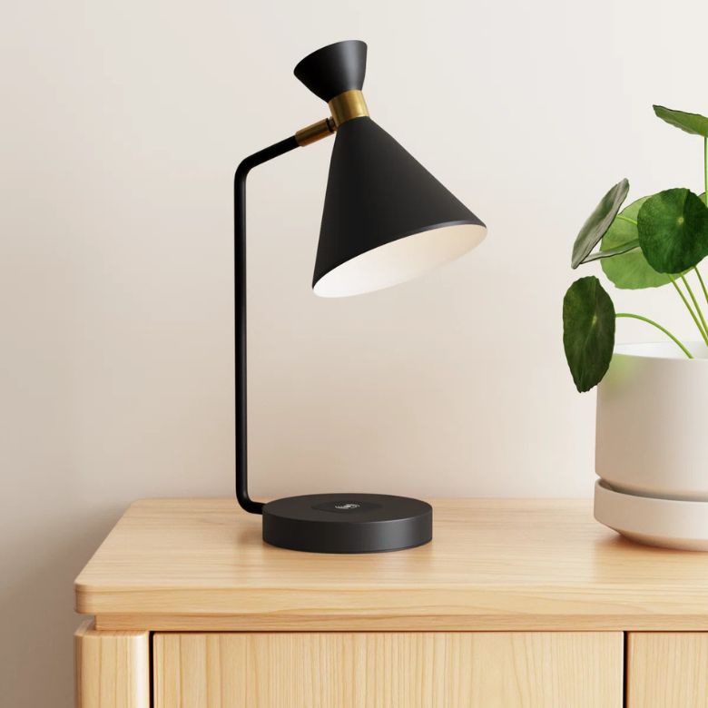 Black Metal USB Desk Lamp