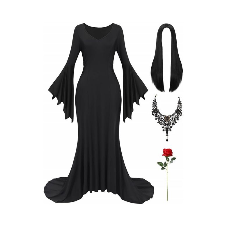 morticia addams adult sized halloween costume