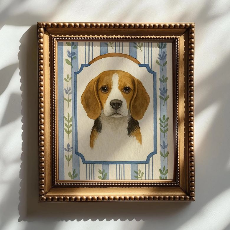 custom pet portrait wall art