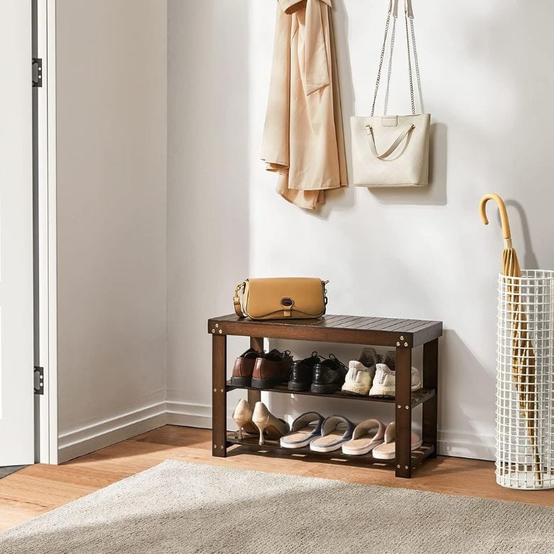 3-Tier Bamboo Shoe Rack Bench