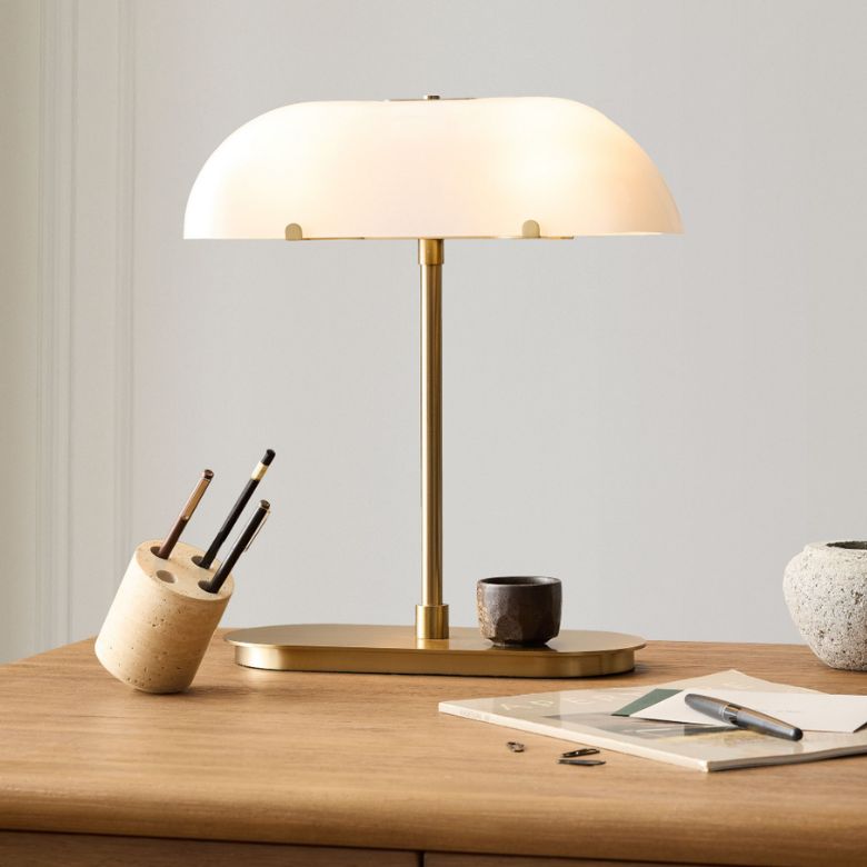 Glass Shade Table Lamp