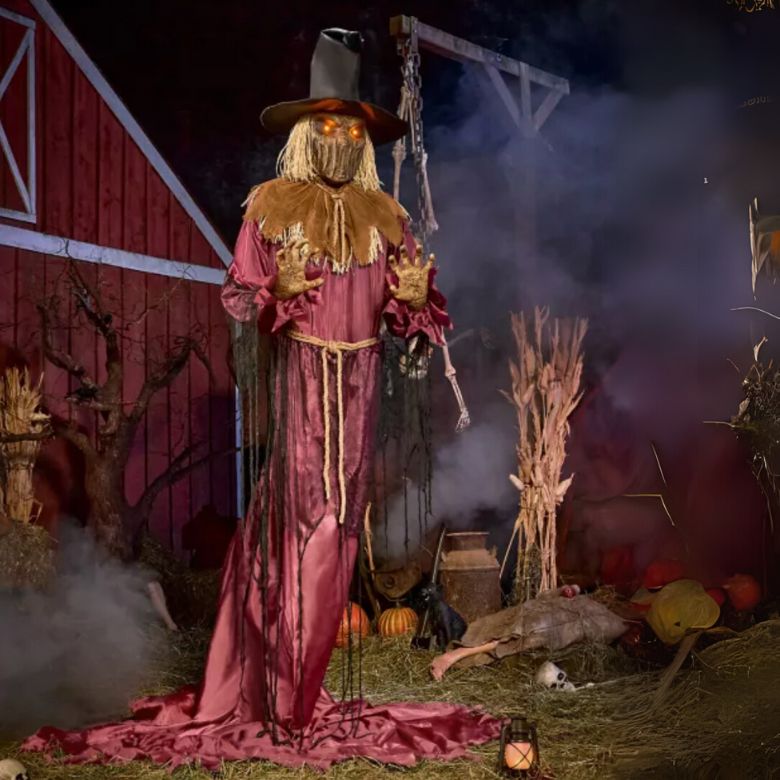 9 Ft 5 In Sinister Straw Man Animatronic