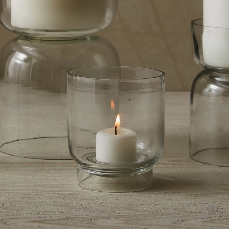 Raised Glass Candleholders