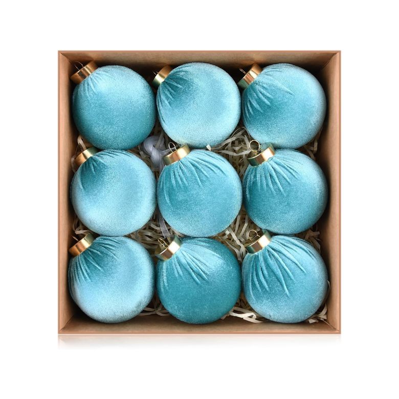 blue velvet christmas ornaments