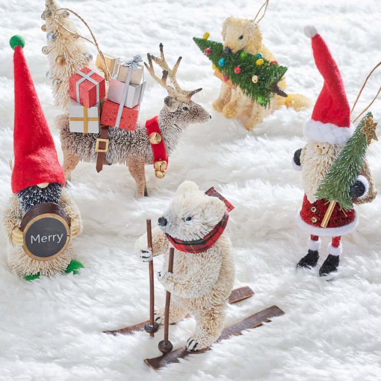 Bottlebrush Animal Ornaments