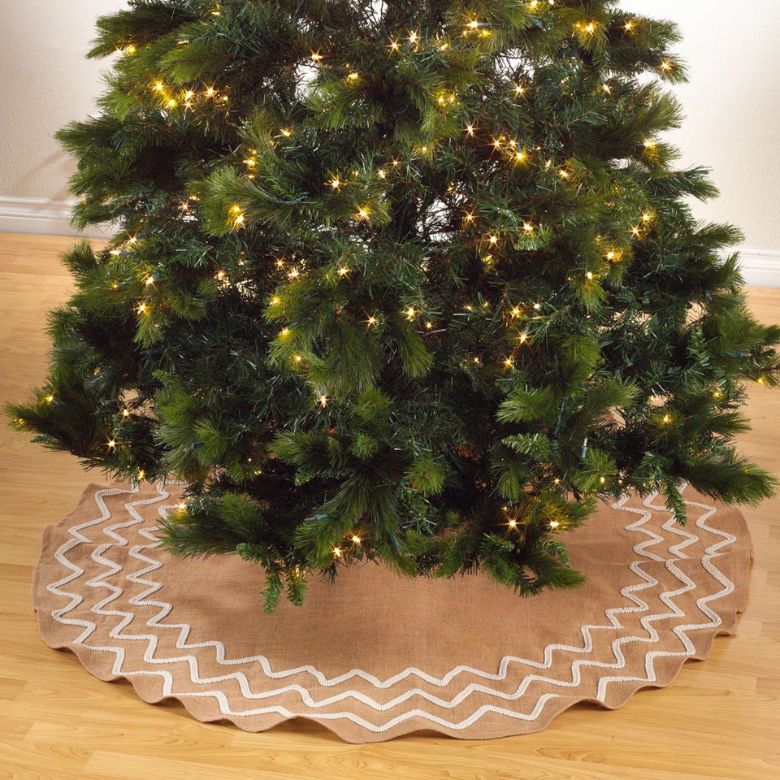 burlap christmas tree skirt