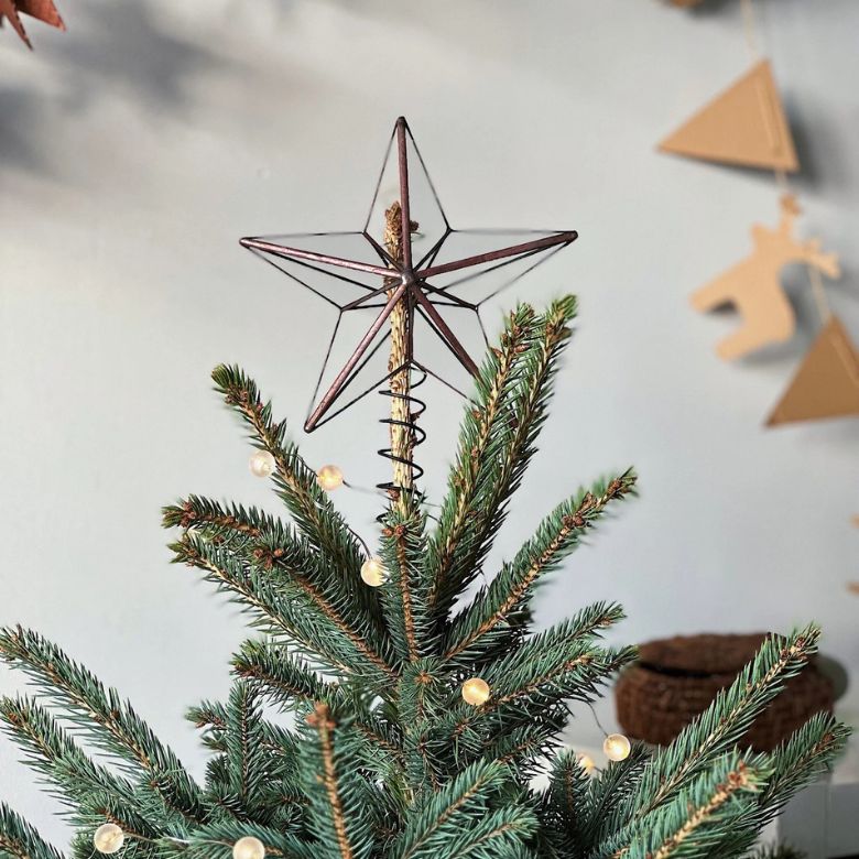 glass star christmas tree topper