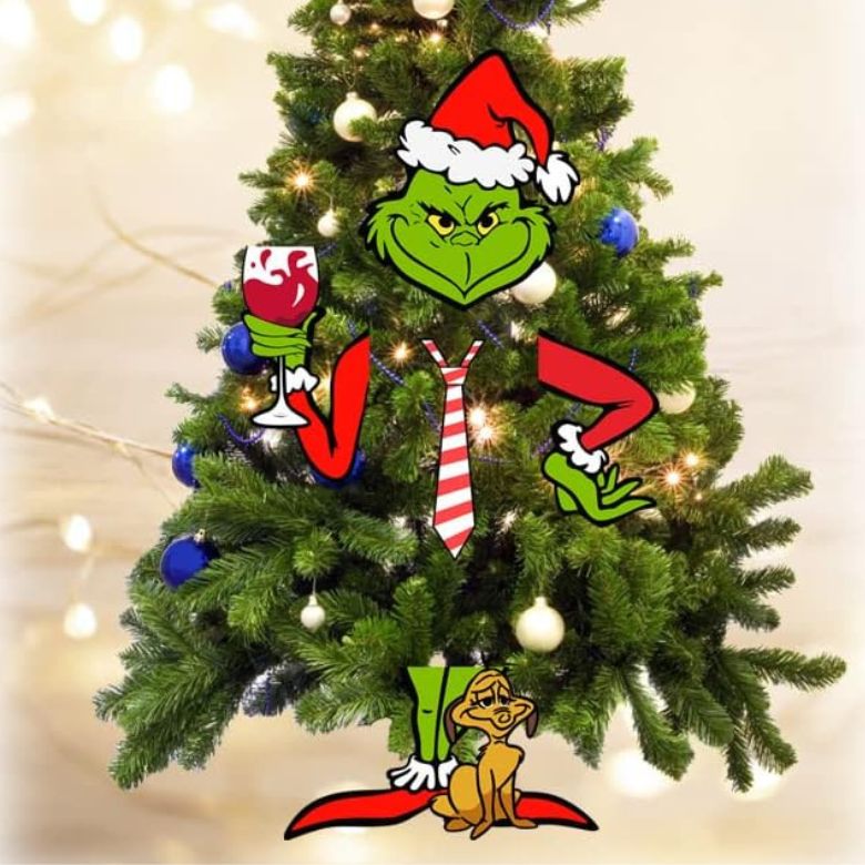the grinch christmas tree cut outs