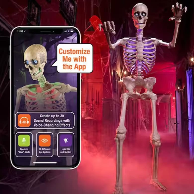 home depot giant skeleton "skelly" decoration for yard