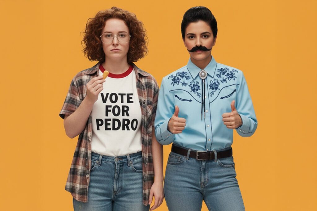 couple dressed as napoleon dynamite and pedro