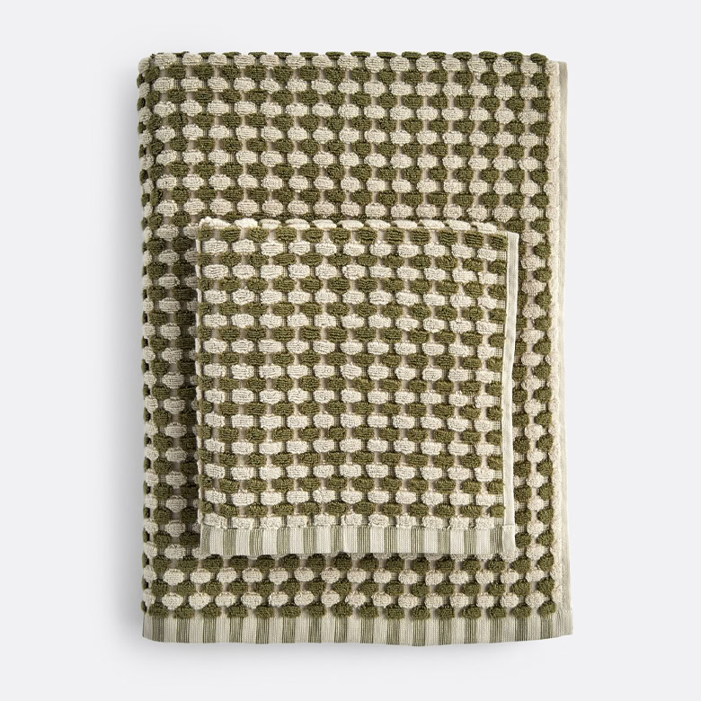 dotted terrycloth towel