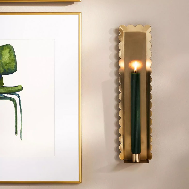 metal wall candle holder