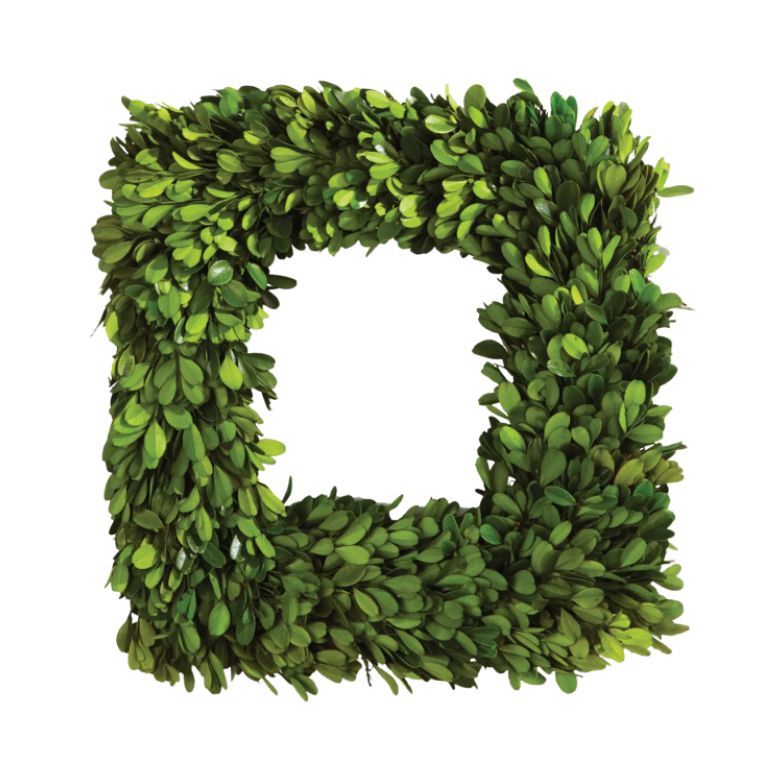 Boxwood Square Wreath
