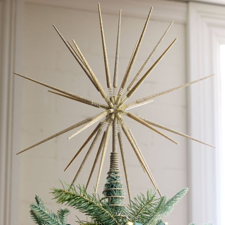 Gold Starburst Metal Tree Topper