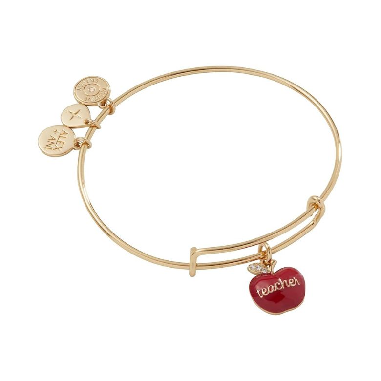 Alex and Ani Teacher Appreciation Bangles with Apple Charm
