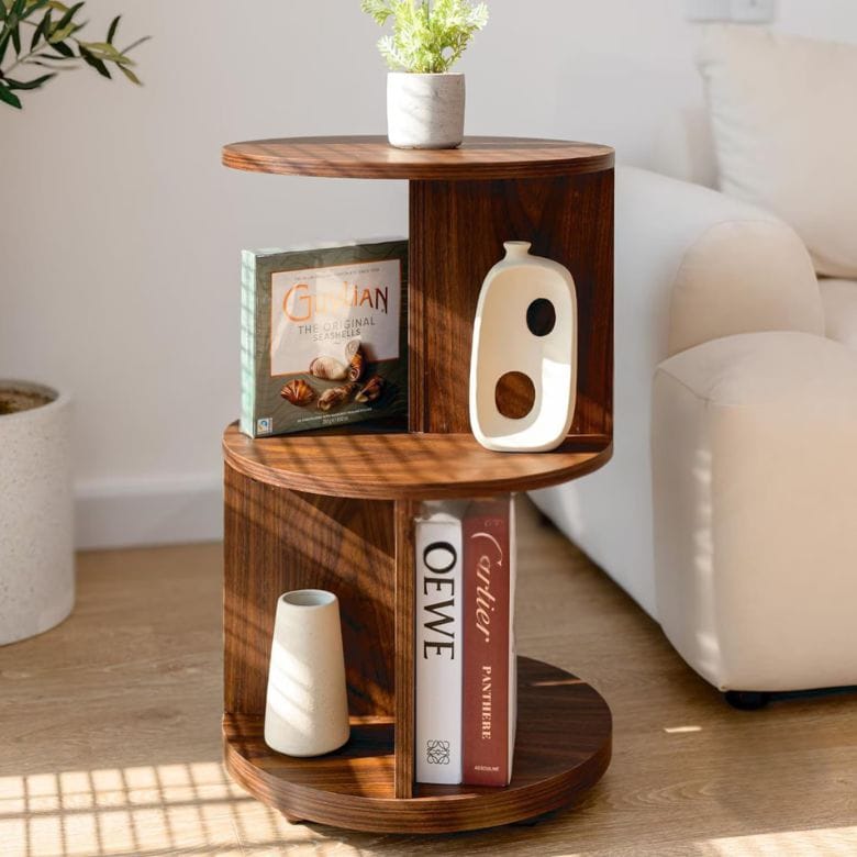 3-Tier Mid Century Modern Round Side Table