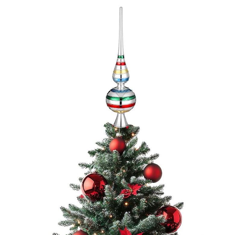 Mercury Glass Christmas Finials Tree Topper